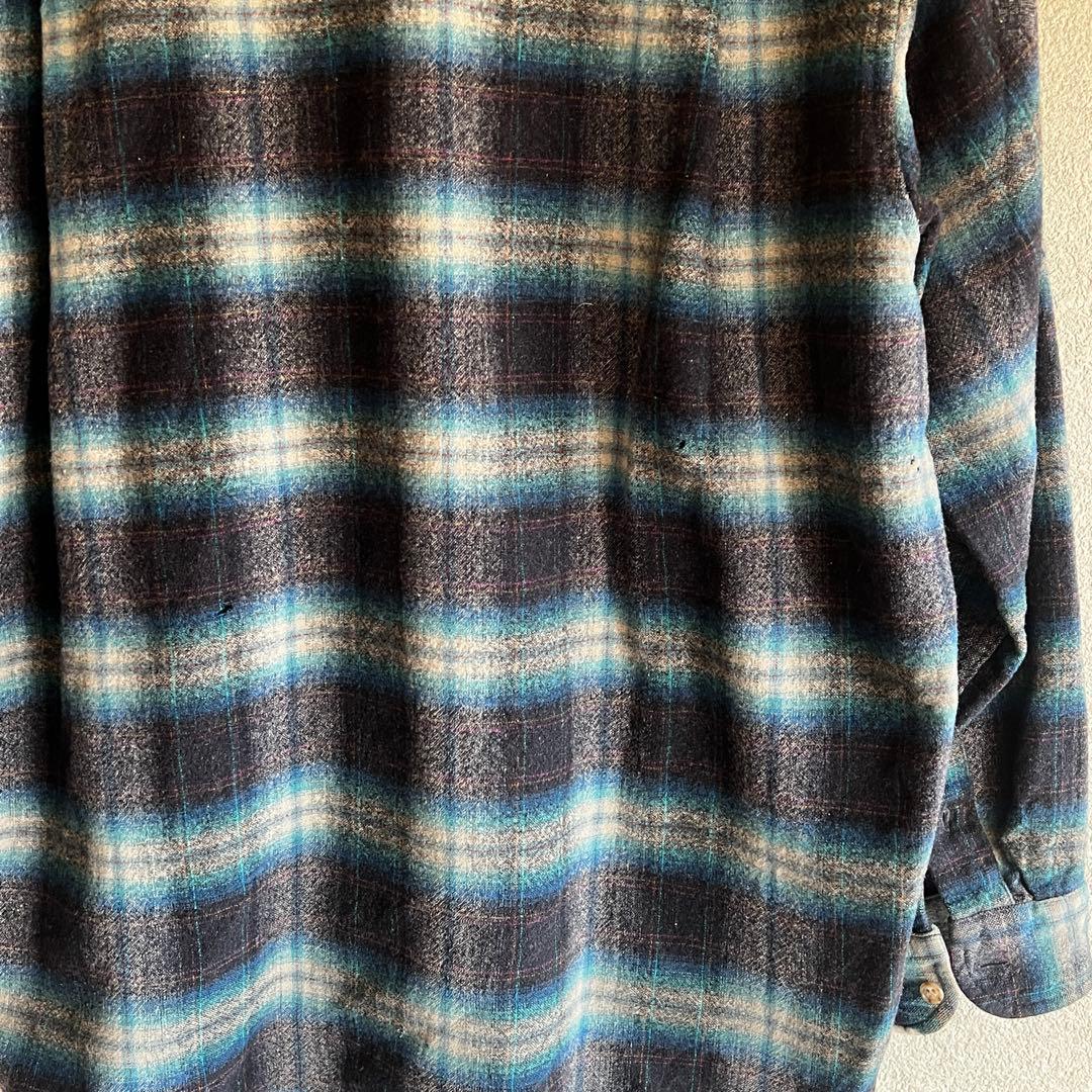 70s PENDLETON オンブレ　XLボートシャツ　アメカジ　ビンテージ