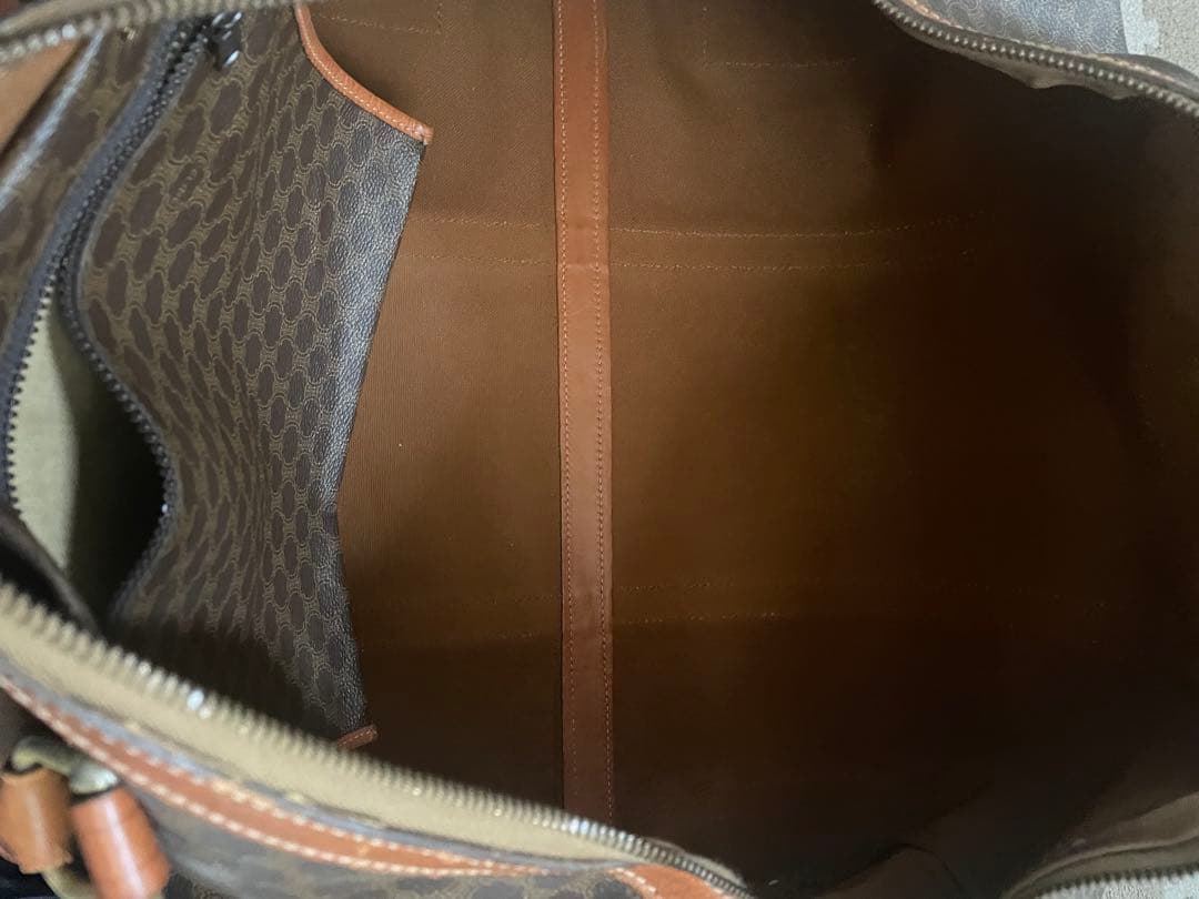 CELINE ブラウンレザーダッフルバッグ