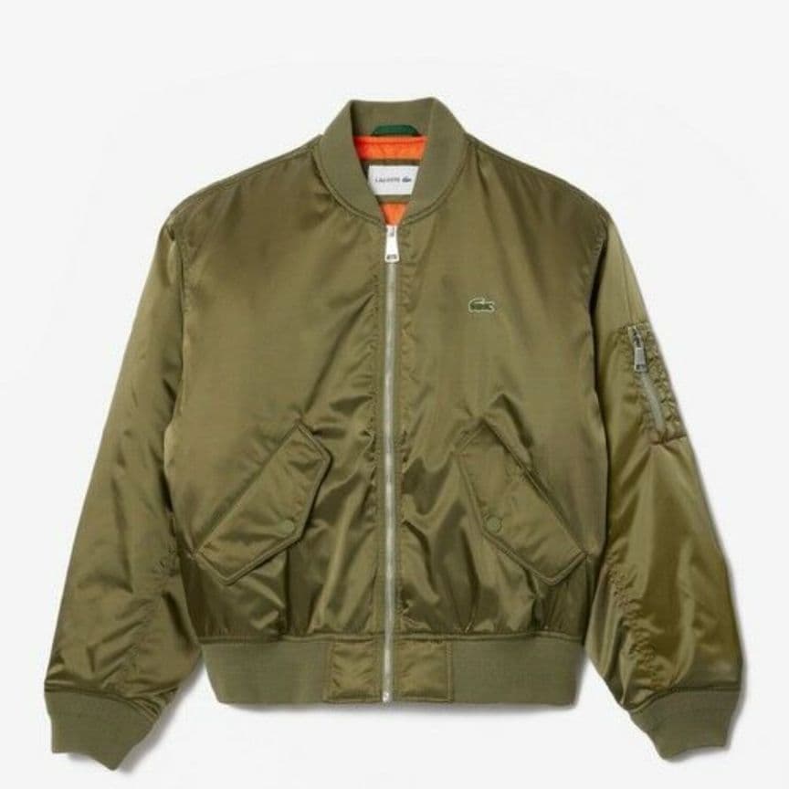 LACOSTE カーキ撥水ボンバージャケット