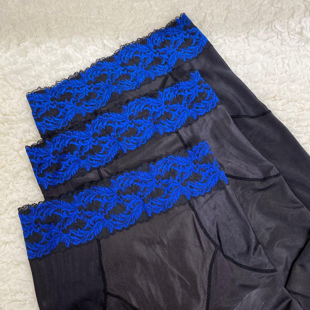 マルコ 補正下着 ロングガードル EL-76 3枚 カーヴィシャス ブラック 黒