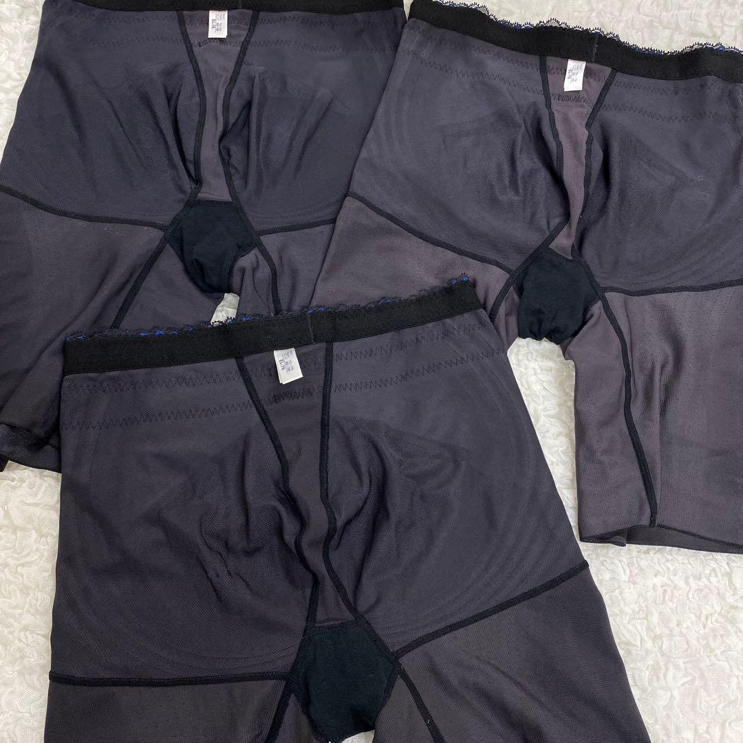 マルコ 補正下着 ロングガードル EL-76 3枚 カーヴィシャス ブラック 黒