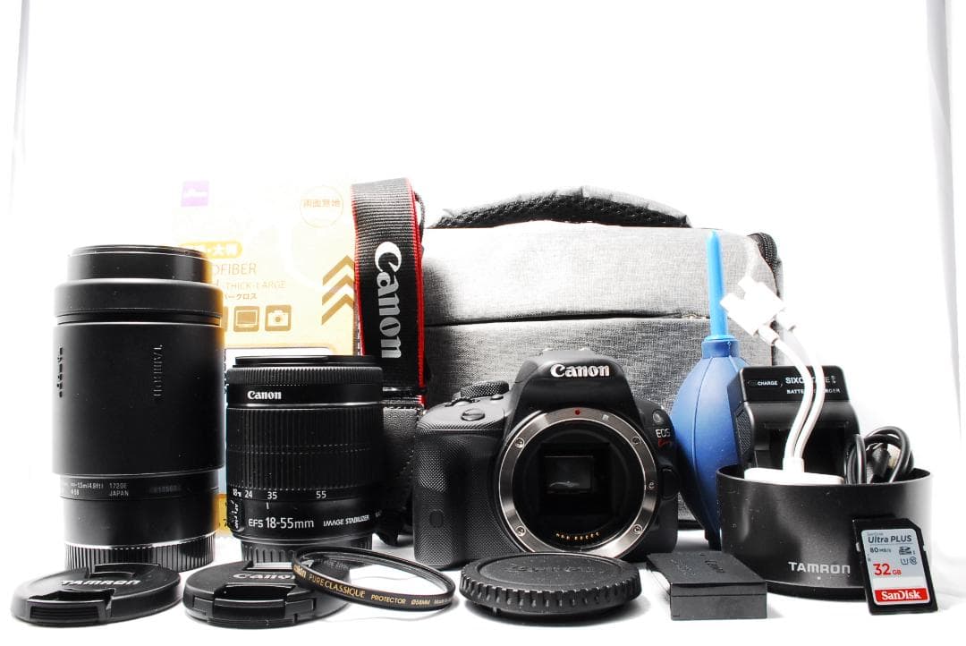 即購入1000円OFF❤️キャノン kiss X7 ダブルレンズセット バッグ付