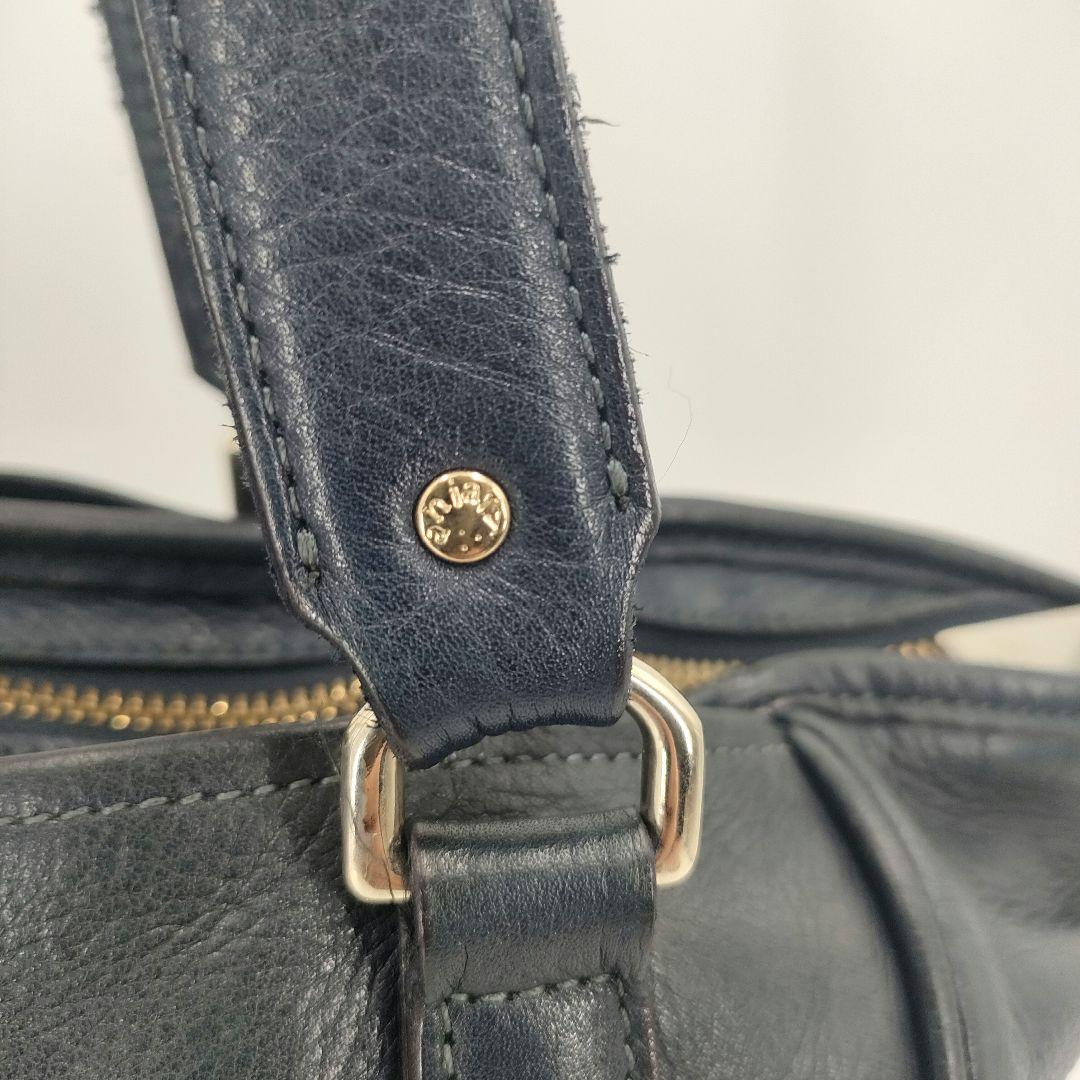 aniary　アニアリ トートバッグ　ダークネイビー　レザー　A4