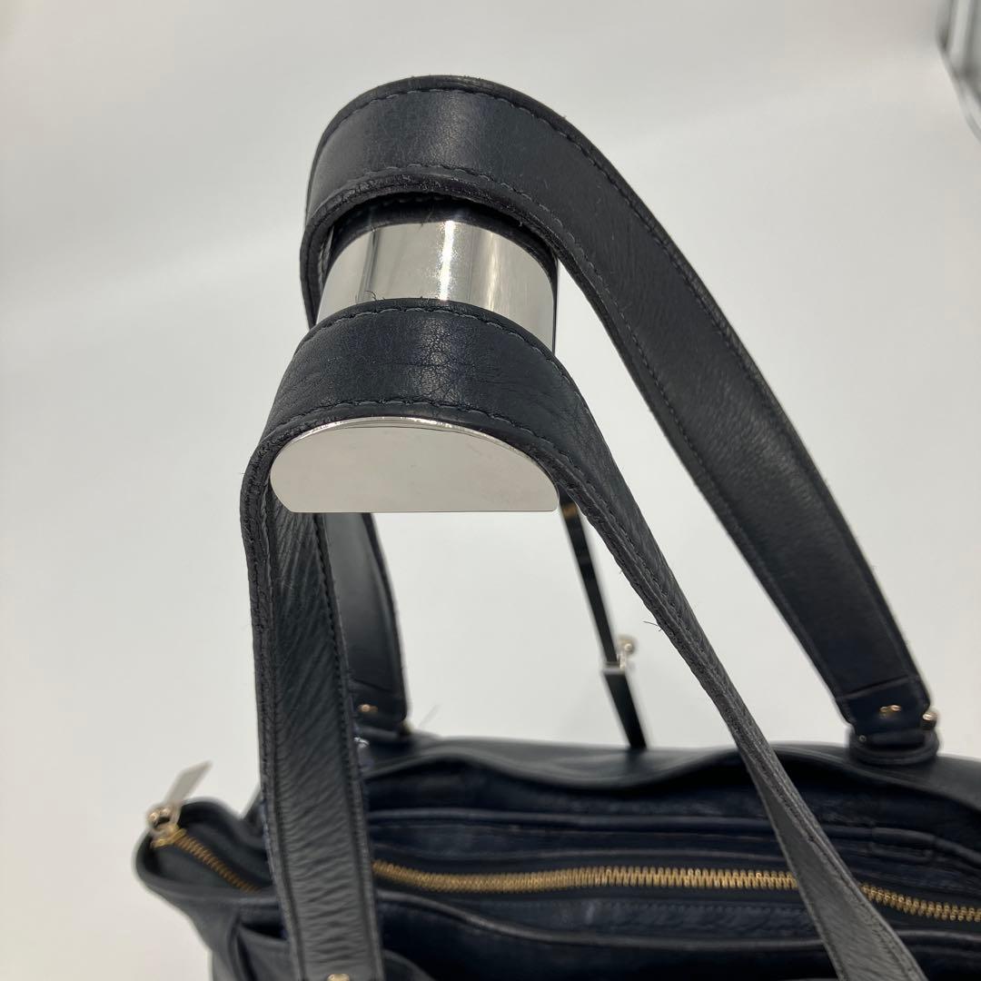 aniary　アニアリ トートバッグ　ダークネイビー　レザー　A4