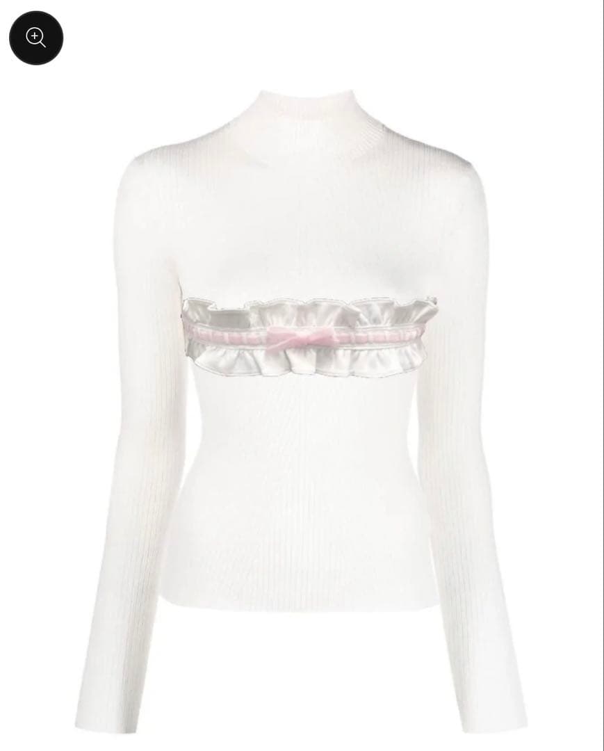 トップス jiltu petit frill knit(white/pink)