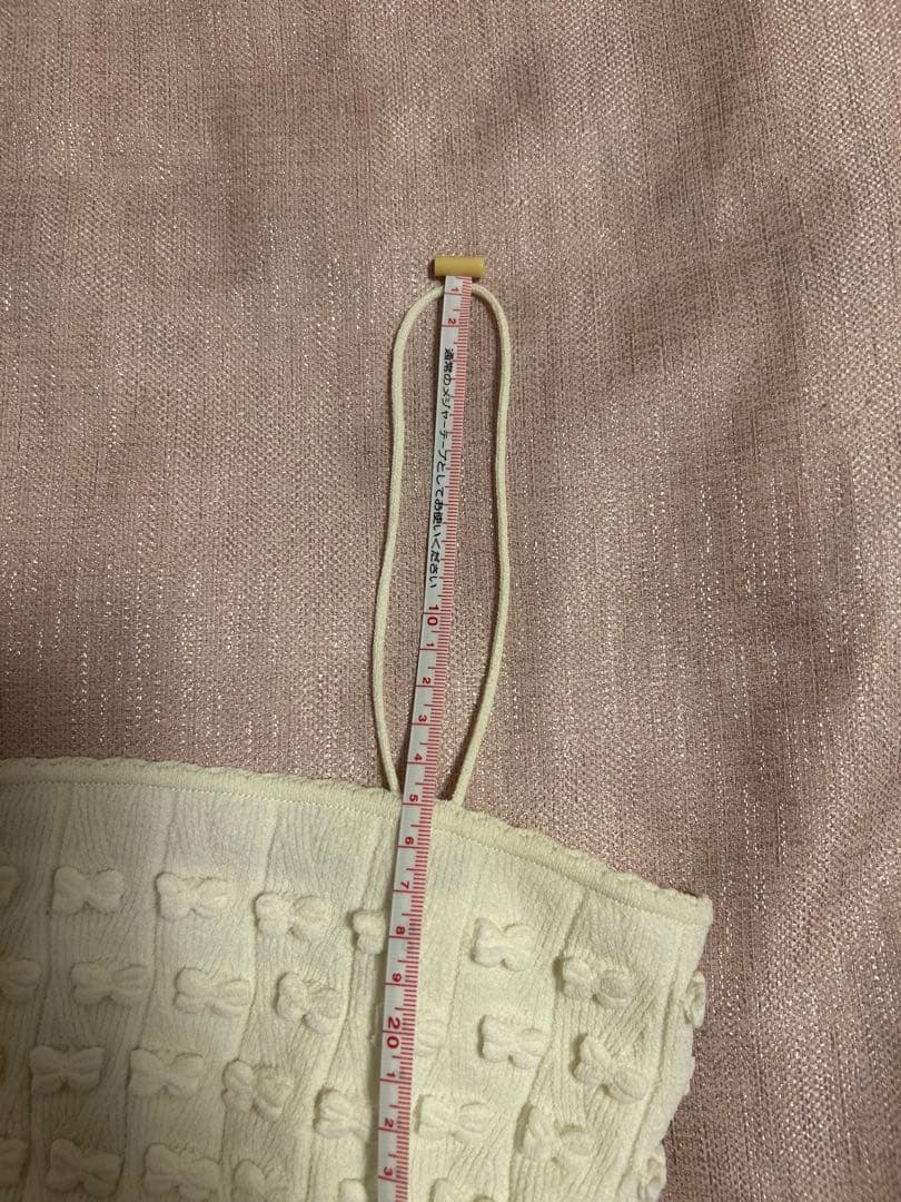 CHANEL ホワイトリボンキャミソール