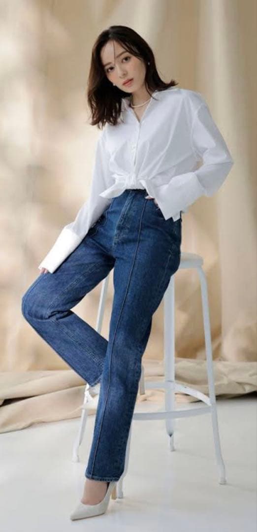 ★美品★ anuansxYANUK ピンタックストレート