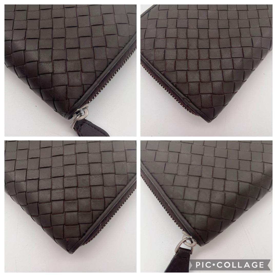 BOTTEGAVENETTA ボッテガヴェネタイントレチャート 長財布 ブラウン