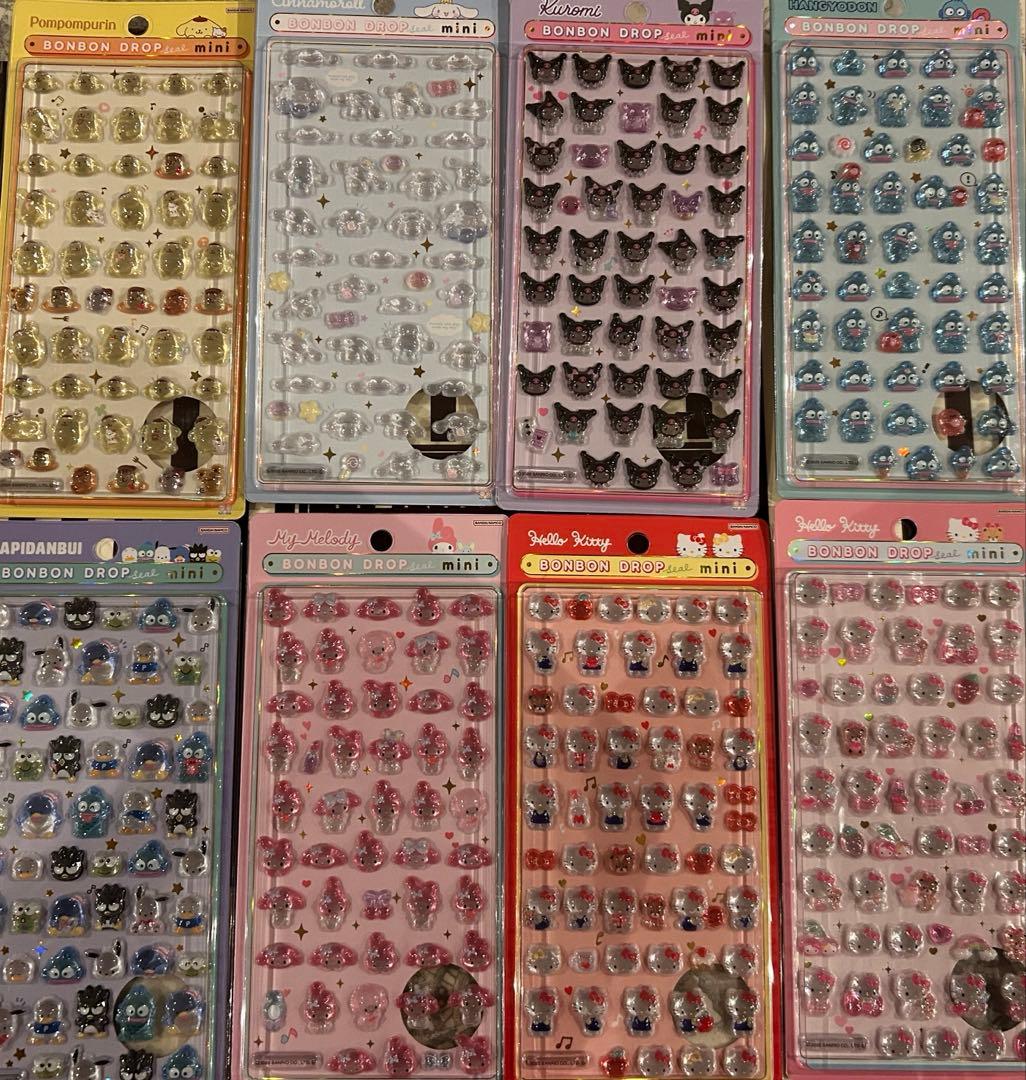 国内正規品　ボンボンドロップシールminiサンリオ8パックセット　翌日発送