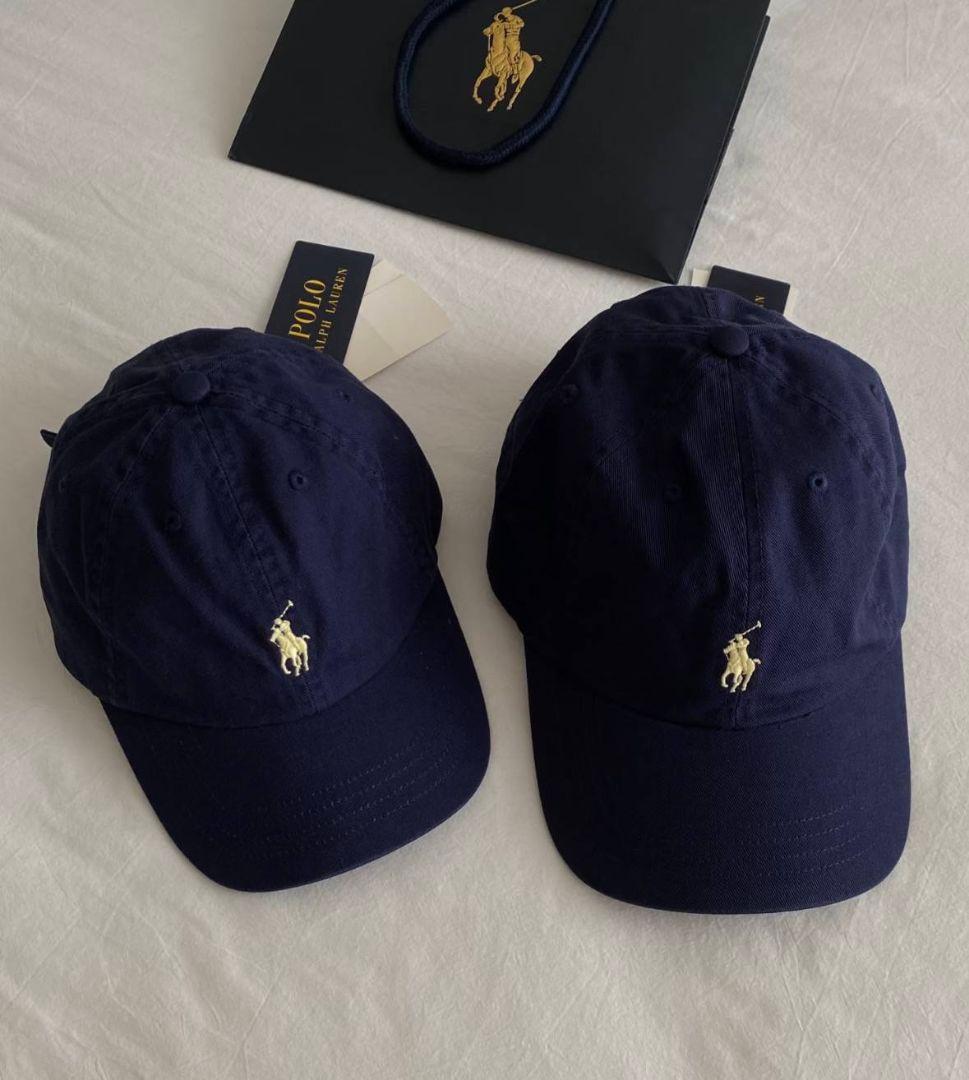 POLO RALPH LAUREN 刺繍ロゴ キャップ ネイビー