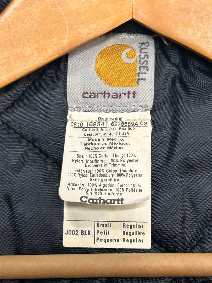 【carhartt カーハート　トラディショナルジャケット　J002 ブラック】
