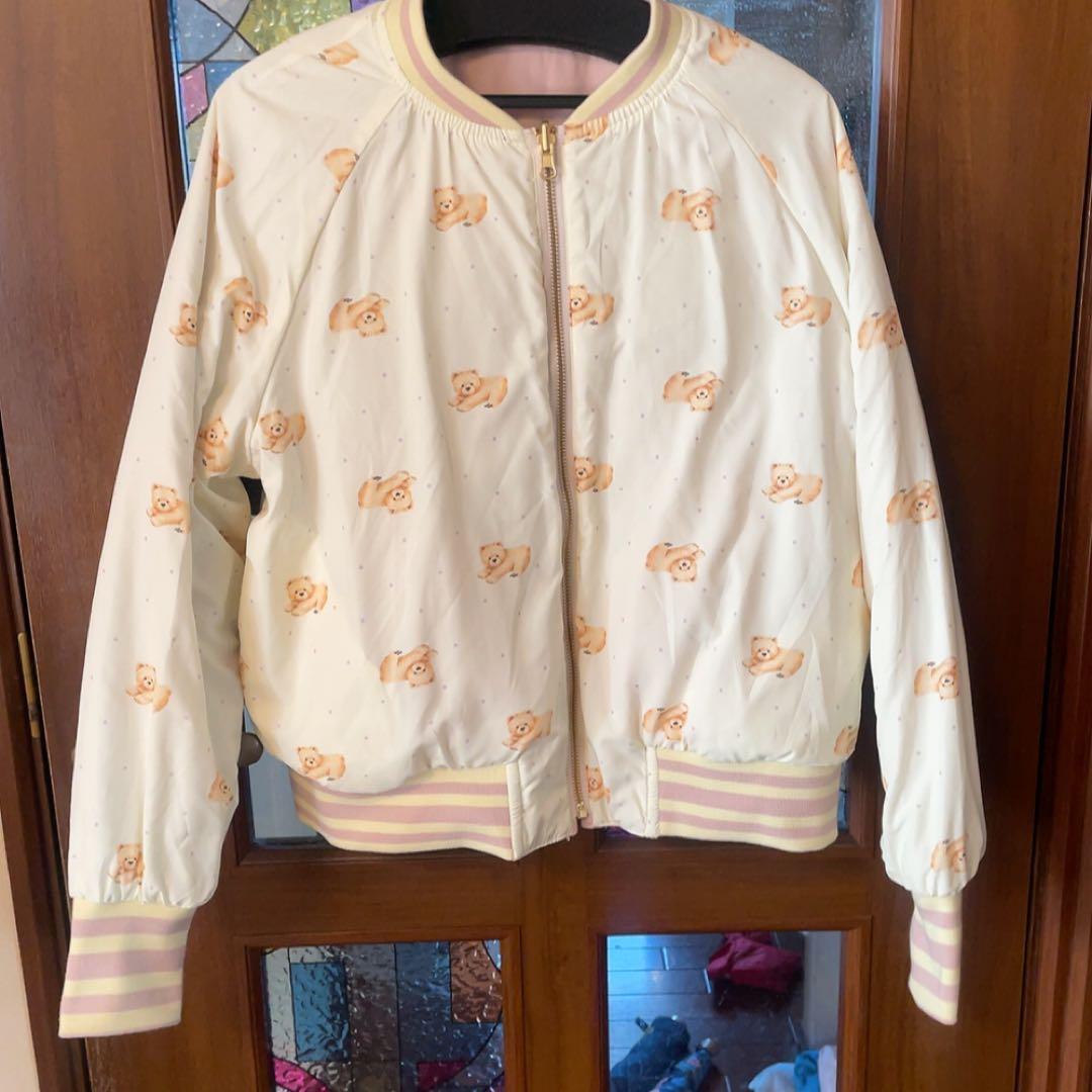 フランシュリッペ　スタジャン　ジャンパー　くま柄