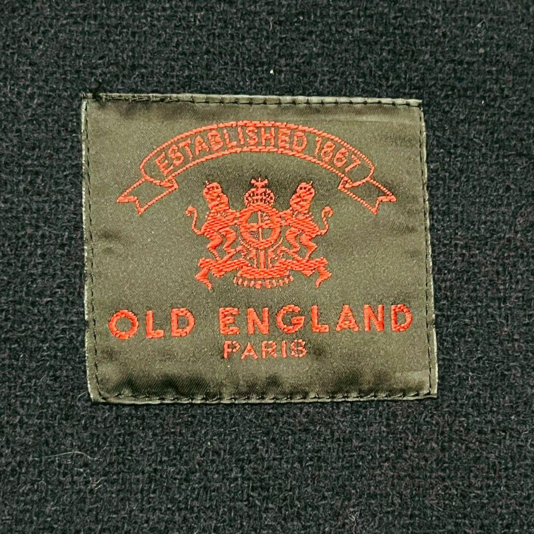 美品✨オールドイングランド ヘリンボーン ウール100% ダッフルコート 紺色