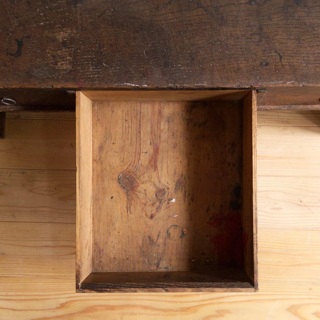 古道具 小引き出し付き 文机 ローデスク 木製