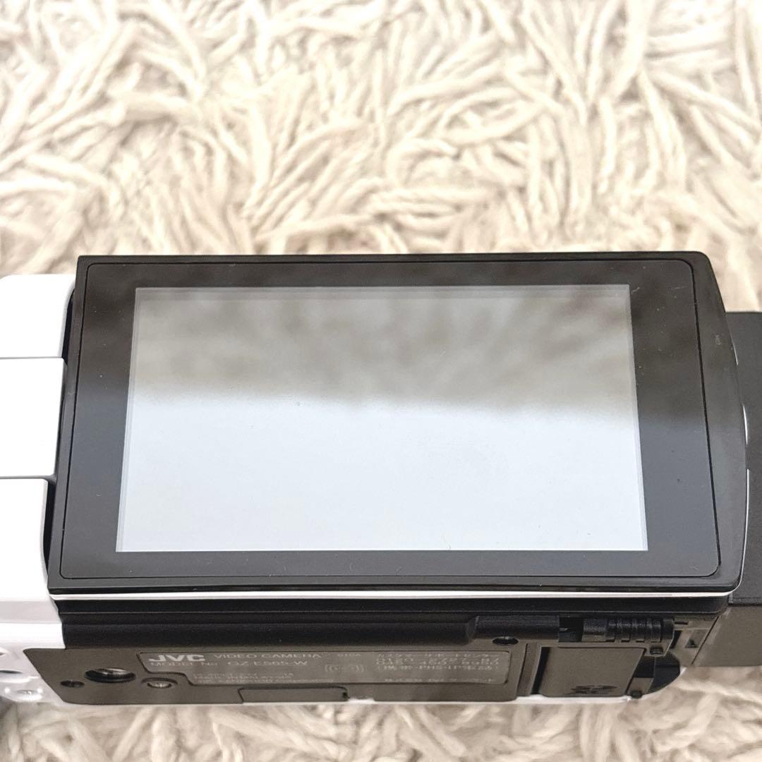 【美品】JVC Everio GZ-E565 ホワイト 白 バッテリー付き