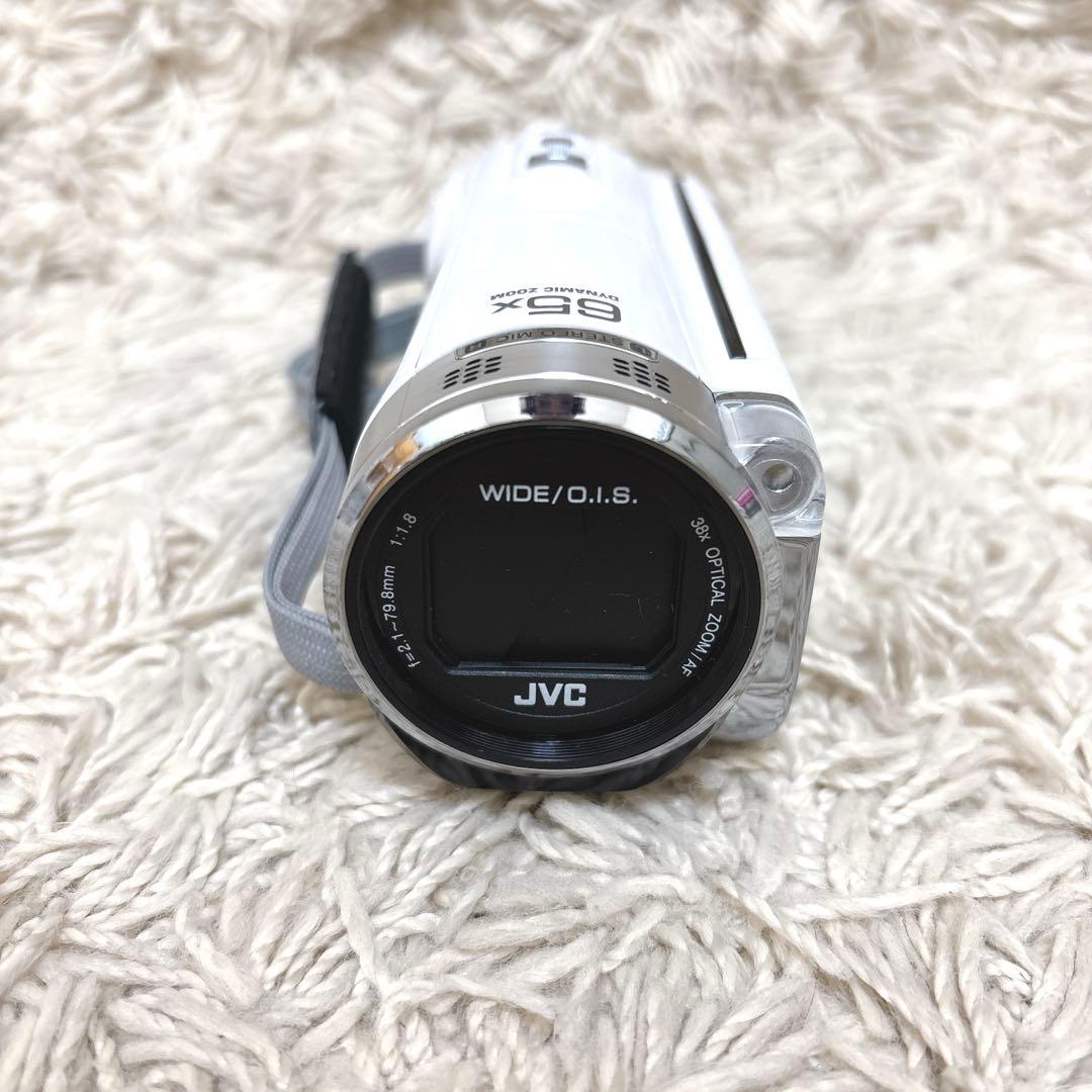 【美品】JVC Everio GZ-E565 ホワイト 白 バッテリー付き