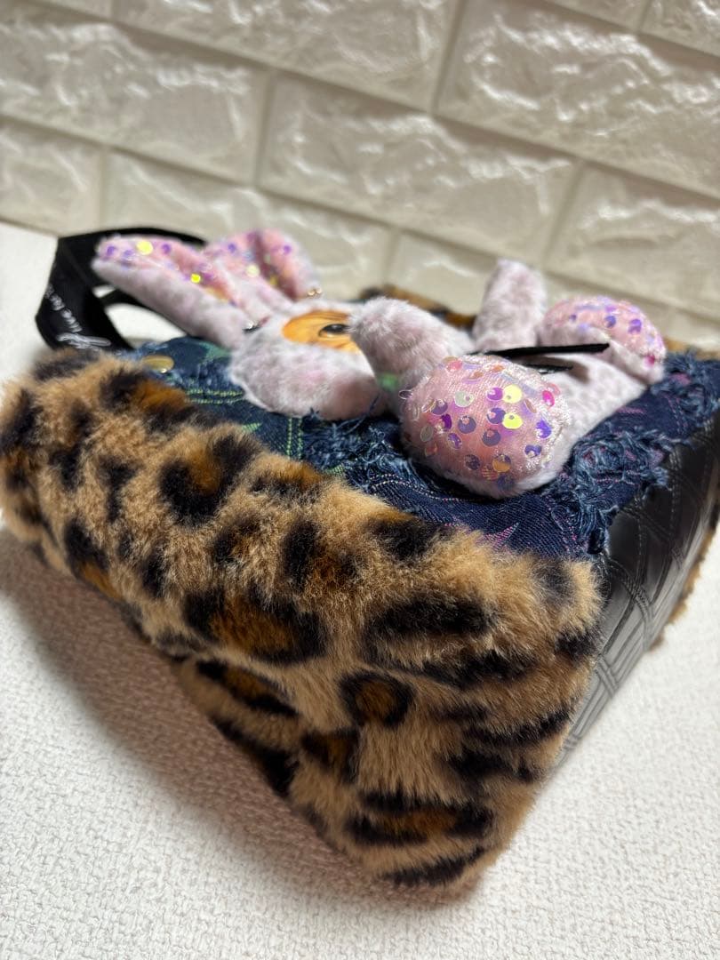 あ*き様 コヤンイサムチョン　ハンドメイド　ミニファートートバッグ　ヒョウ柄ファ