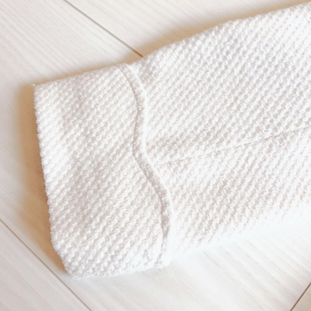 あみ LIZLISA系♡アイボリー ビジュー×リボンコート