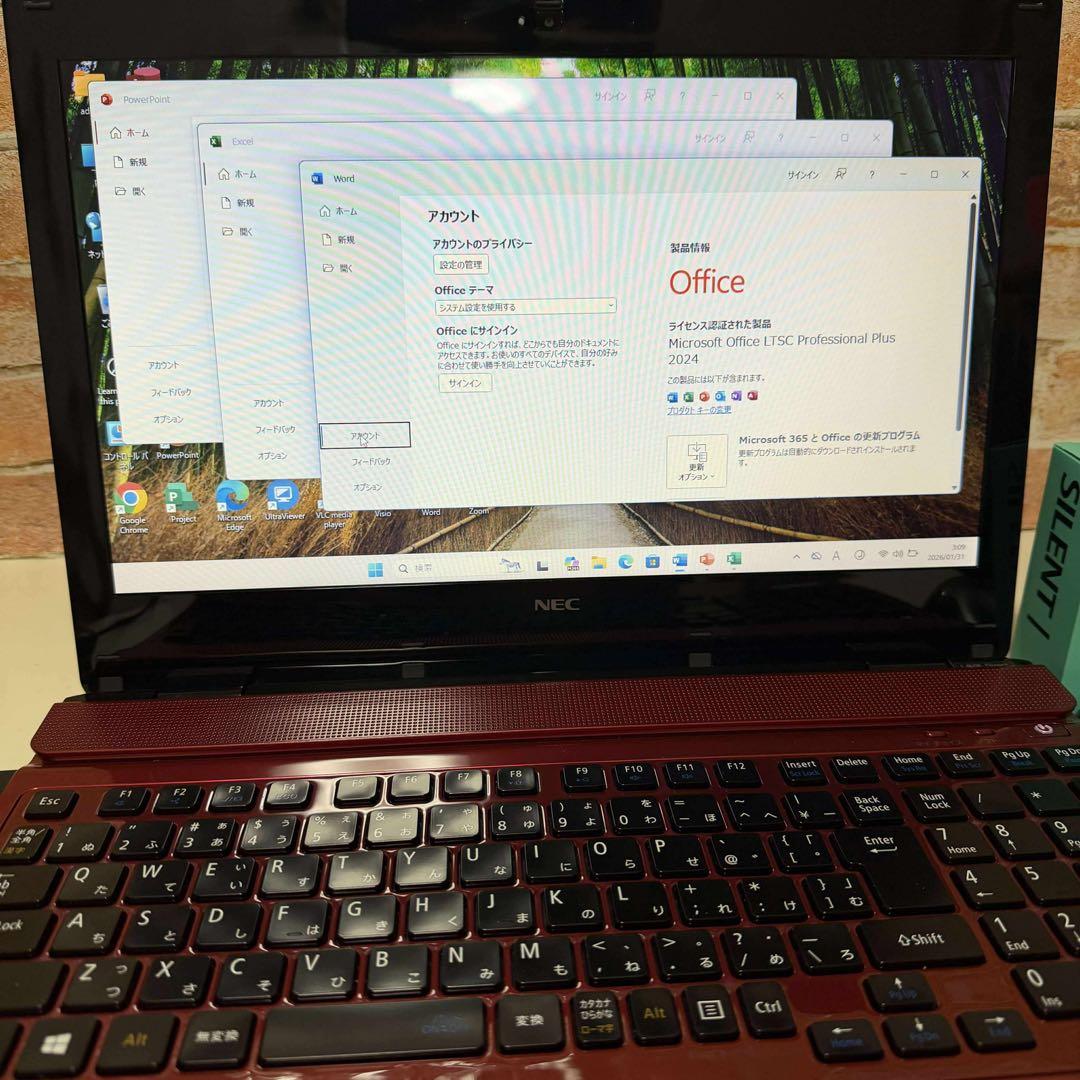 NECノートPC Webカメラ　Windows 11Pro オフィス付き