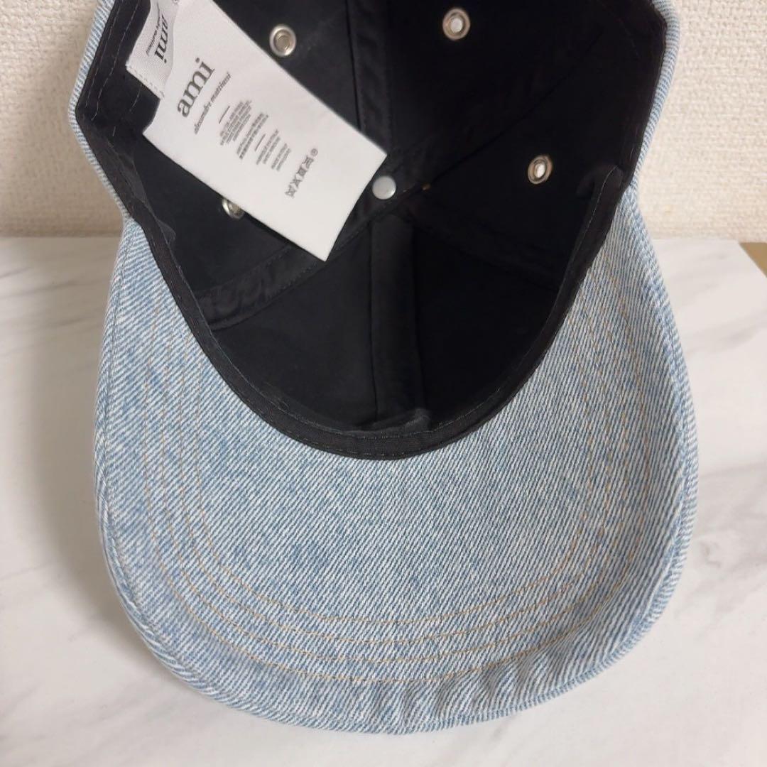 amiparis アミパリス ライトグレー デニム キャップ