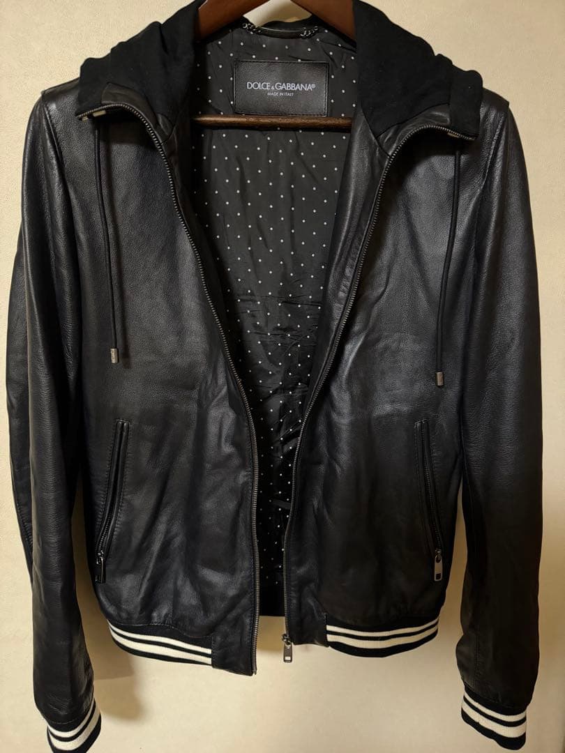 DOLCE&GABBANA ドルチェ&ガッバーナ　ラムレザーパーカー