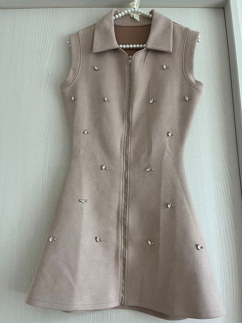 lumignon♡スエードビジューワンピ