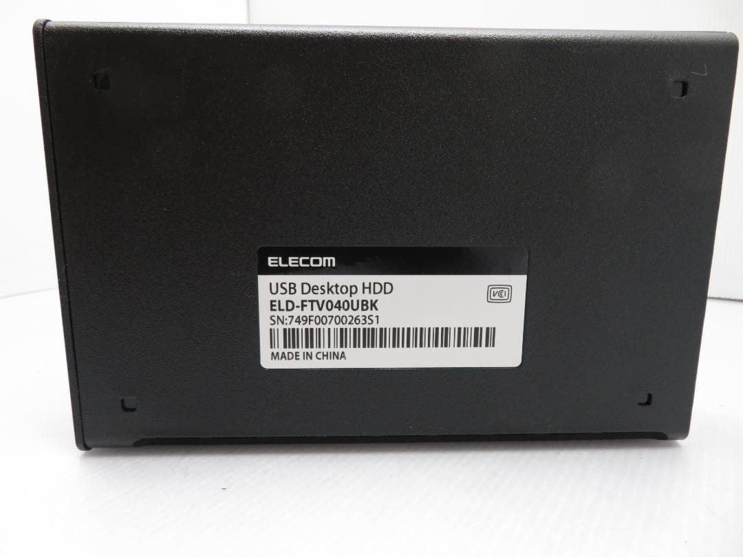 ELECOM TV録画 4TB 外付けハードディスク ELD-FTV040UBK