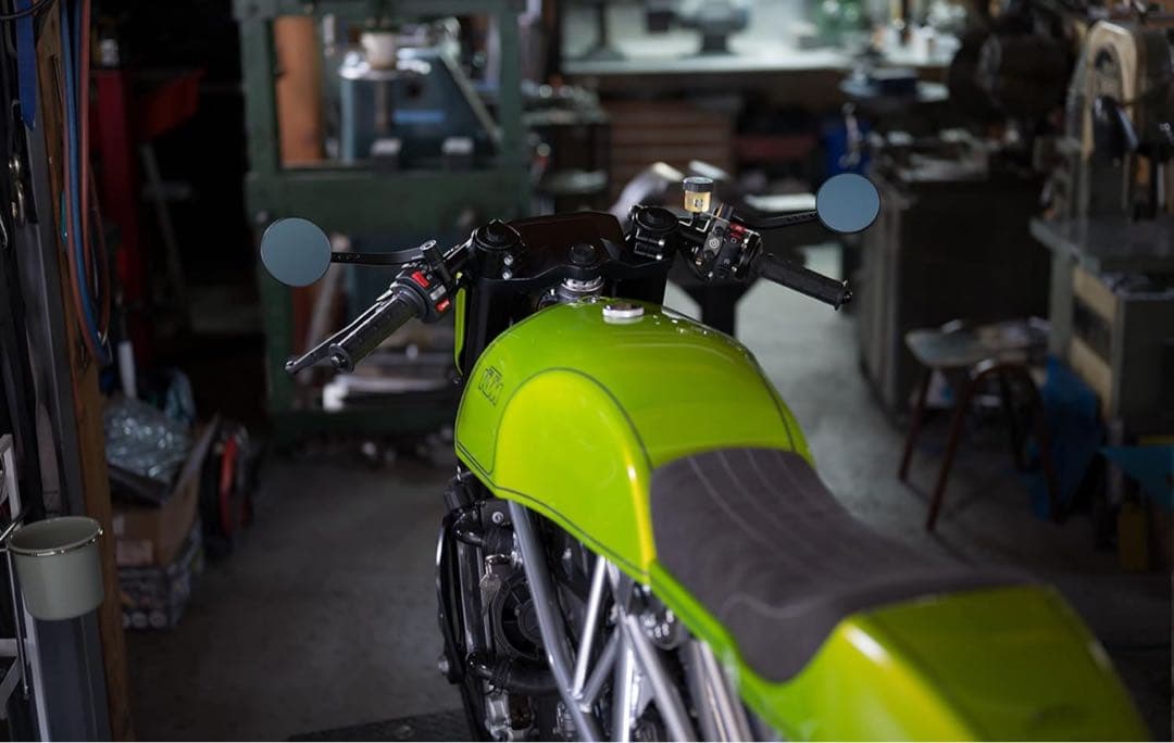 [開封済み未使用品]46WORKS ブラック サイドミラー　鏡面小タイプ