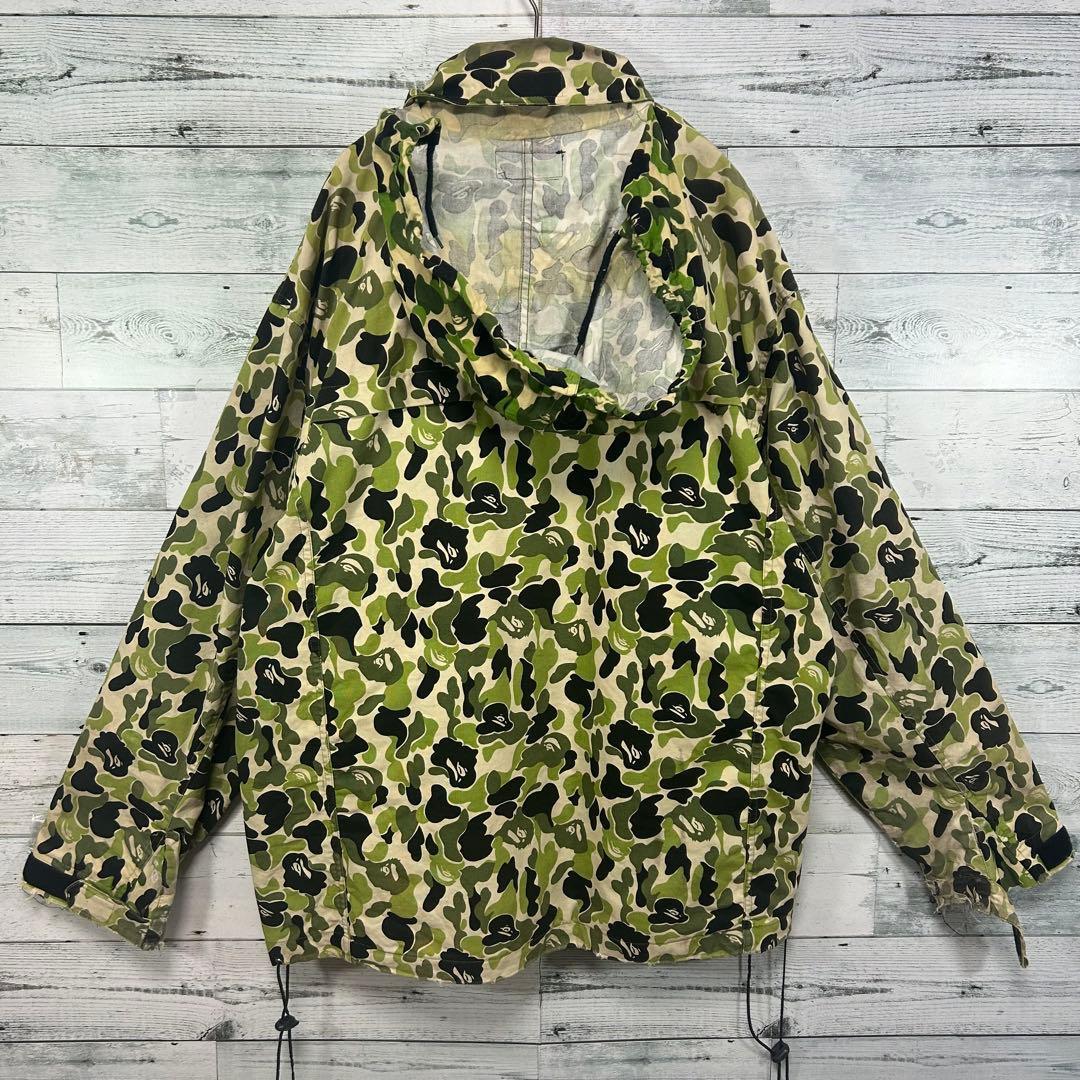 90s 00s アベイシングエイプ カモ柄 ジャケット XL M-65 難あり