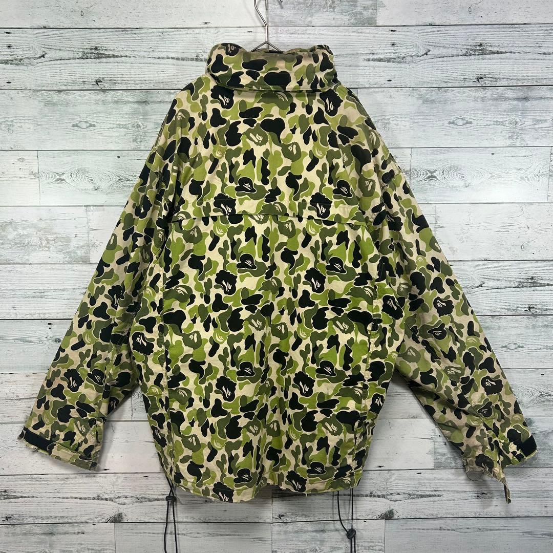 90s 00s アベイシングエイプ カモ柄 ジャケット XL M-65 難あり