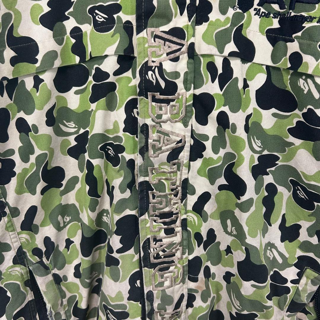 90s 00s アベイシングエイプ カモ柄 ジャケット XL M-65 難あり