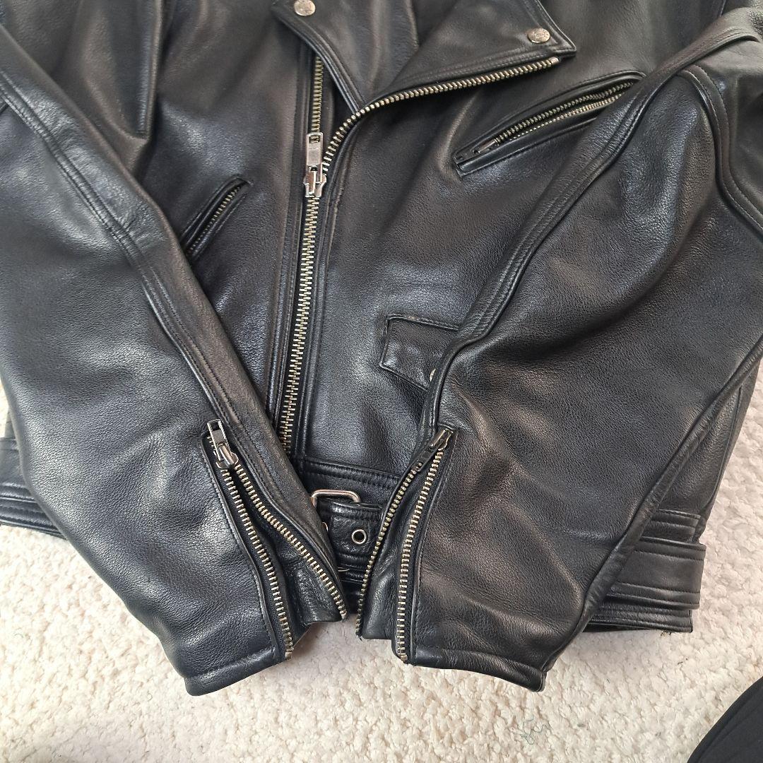 【極美品】 ダブルライダースジャケット 黒 Lサイズ