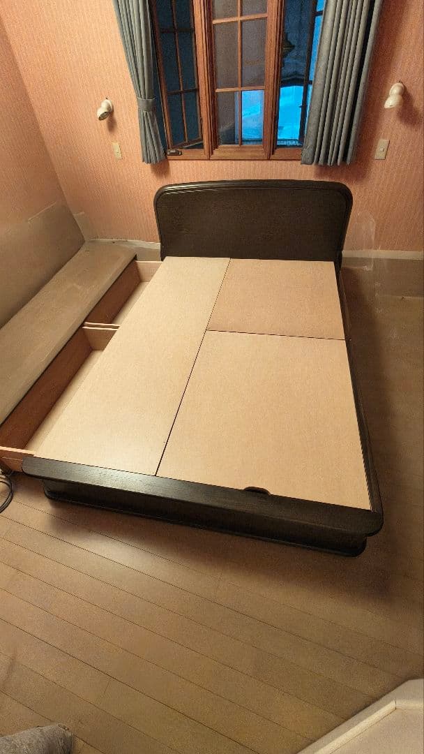 ✶直接引取り限定✶木製 ダブルベッド