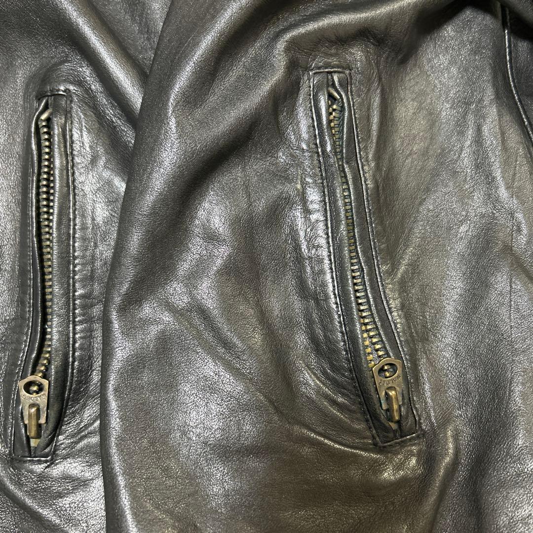 ヒステリックグラマー レザージャケット 山羊革 サイズfree ブラック