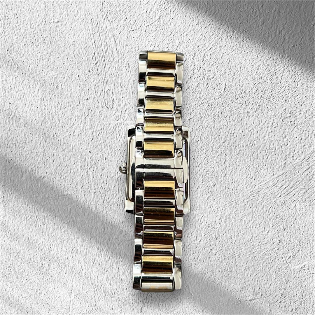 ハワイアンジュエリーMaxi 腕時計 SV/GD スクエアウォッチ 電池交換済み