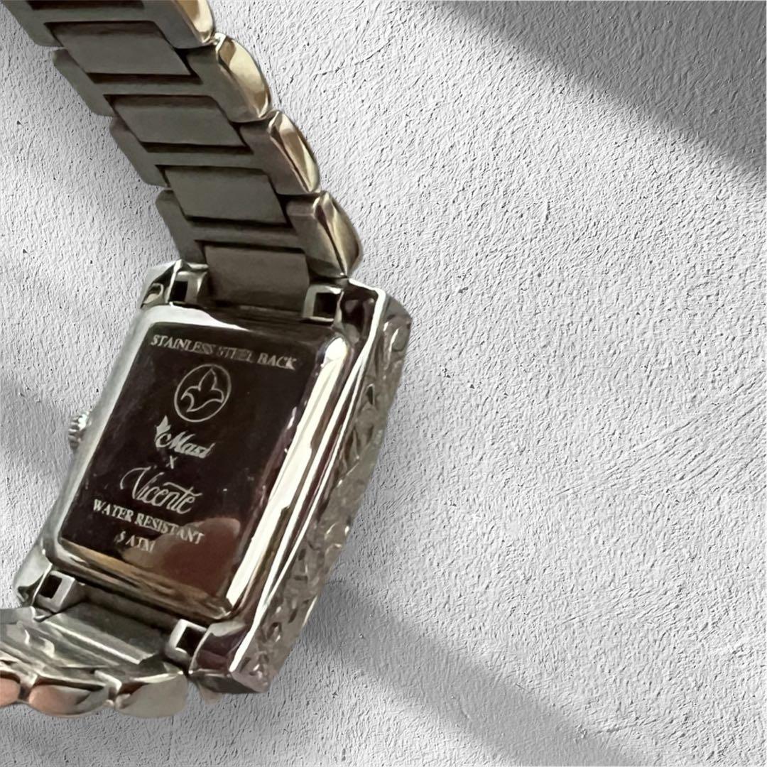 ハワイアンジュエリーMaxi 腕時計 SV/GD スクエアウォッチ 電池交換済み