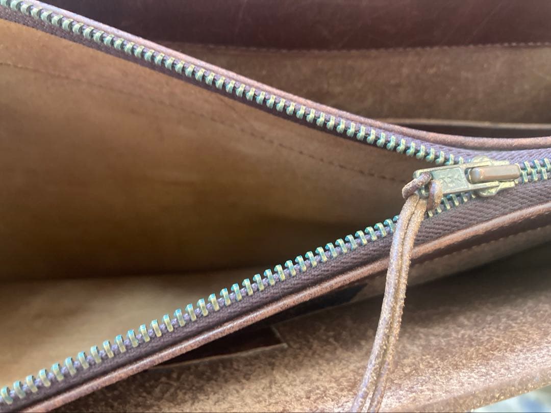 Luggage Label ビジネスバッグ ブライドルレザー 鍵付き チョコ