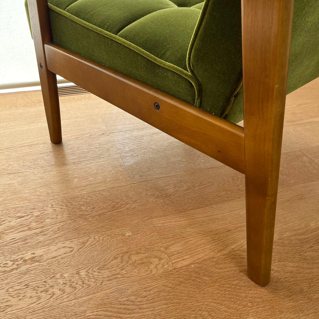 カリモク60　Kチェア　モケットグリーン　おまけ付き