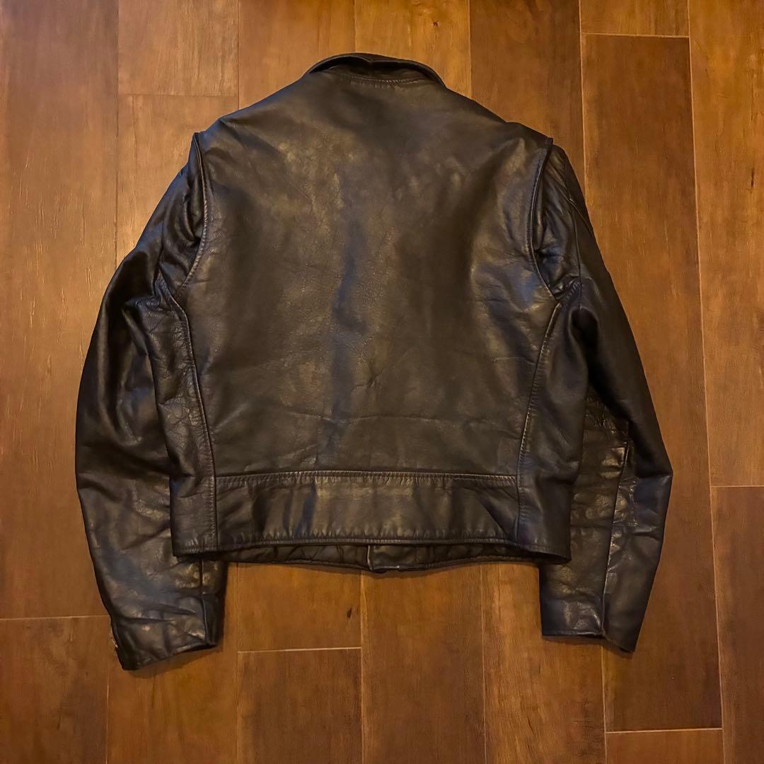 70s vintage excelled レザーダブルライダースジャケット 古着