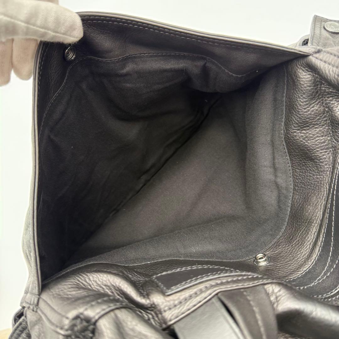 美品　タグ付き ベルスタッフ　オールレザー　メッセンジャー　ショルダーバッグ　黒