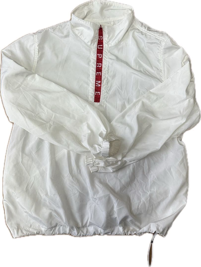 Supreme ハーフジップナイロンジャケット XL ホワイト