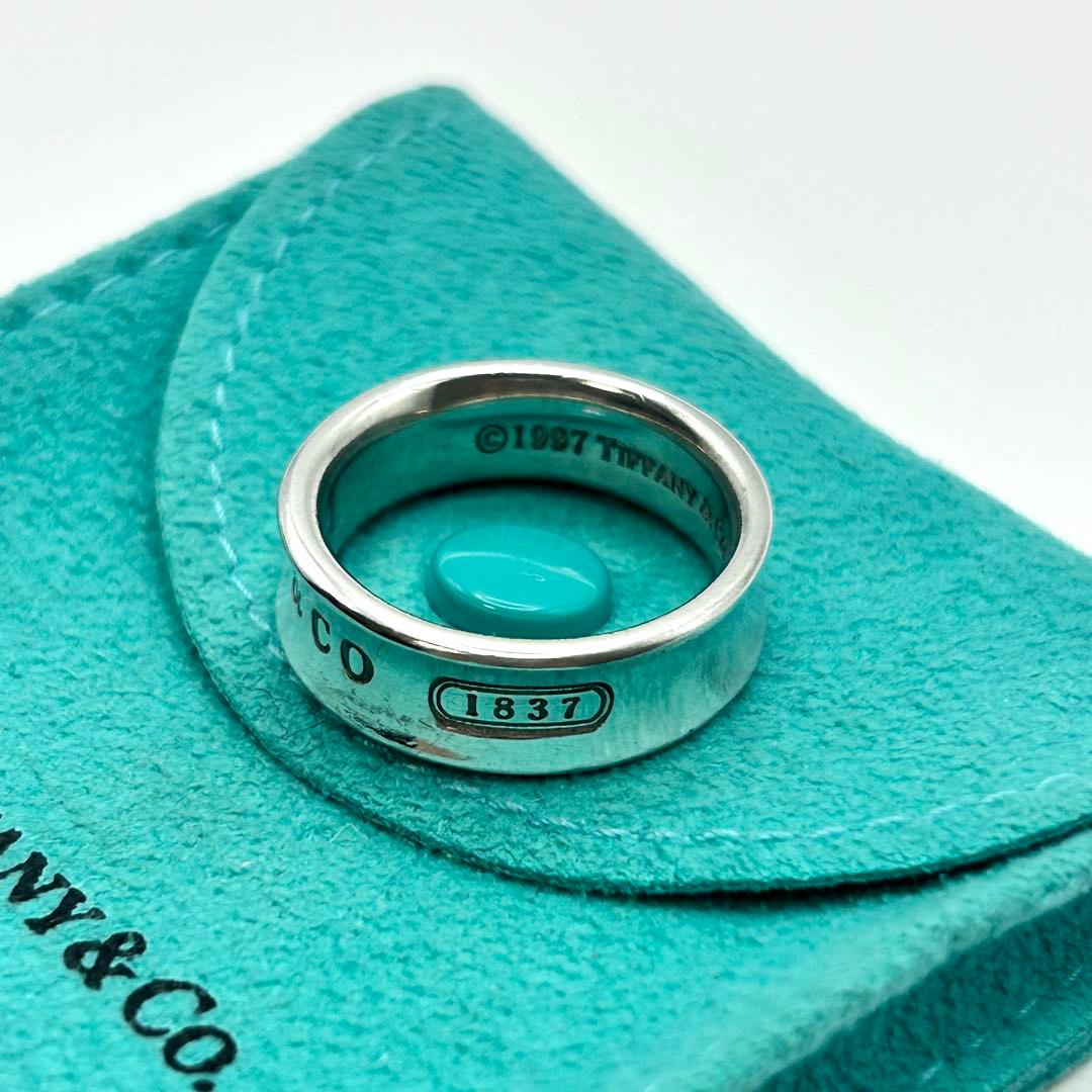 美品　ティファニー　ナロー　1837 リング　約18号　シルバー　925