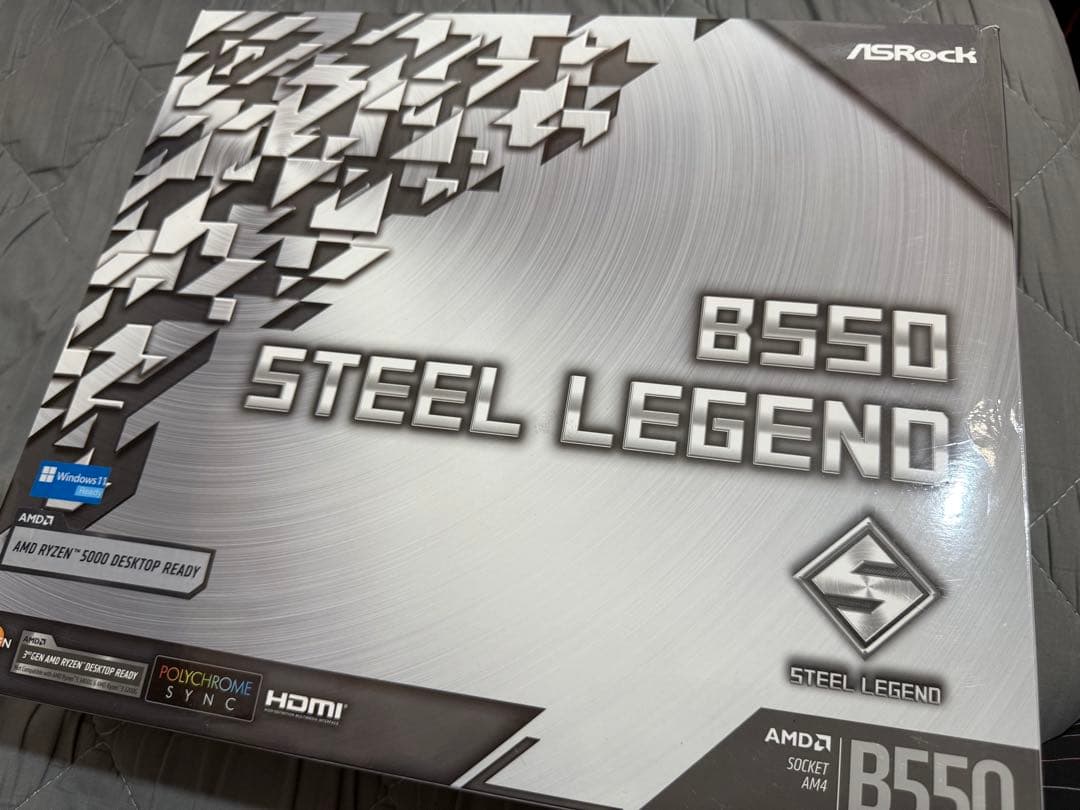 マザーボード Ryzen 5 3600X + ASRock B550 + DDR4 32GB