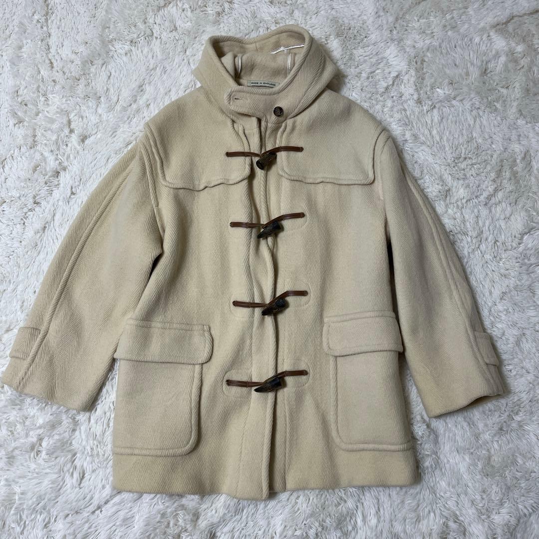 希少 グローバーオール ヘリンボーン　ダッフルコート L 白　美品