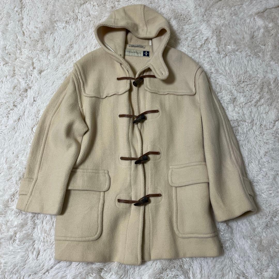 希少 グローバーオール ヘリンボーン　ダッフルコート L 白　美品