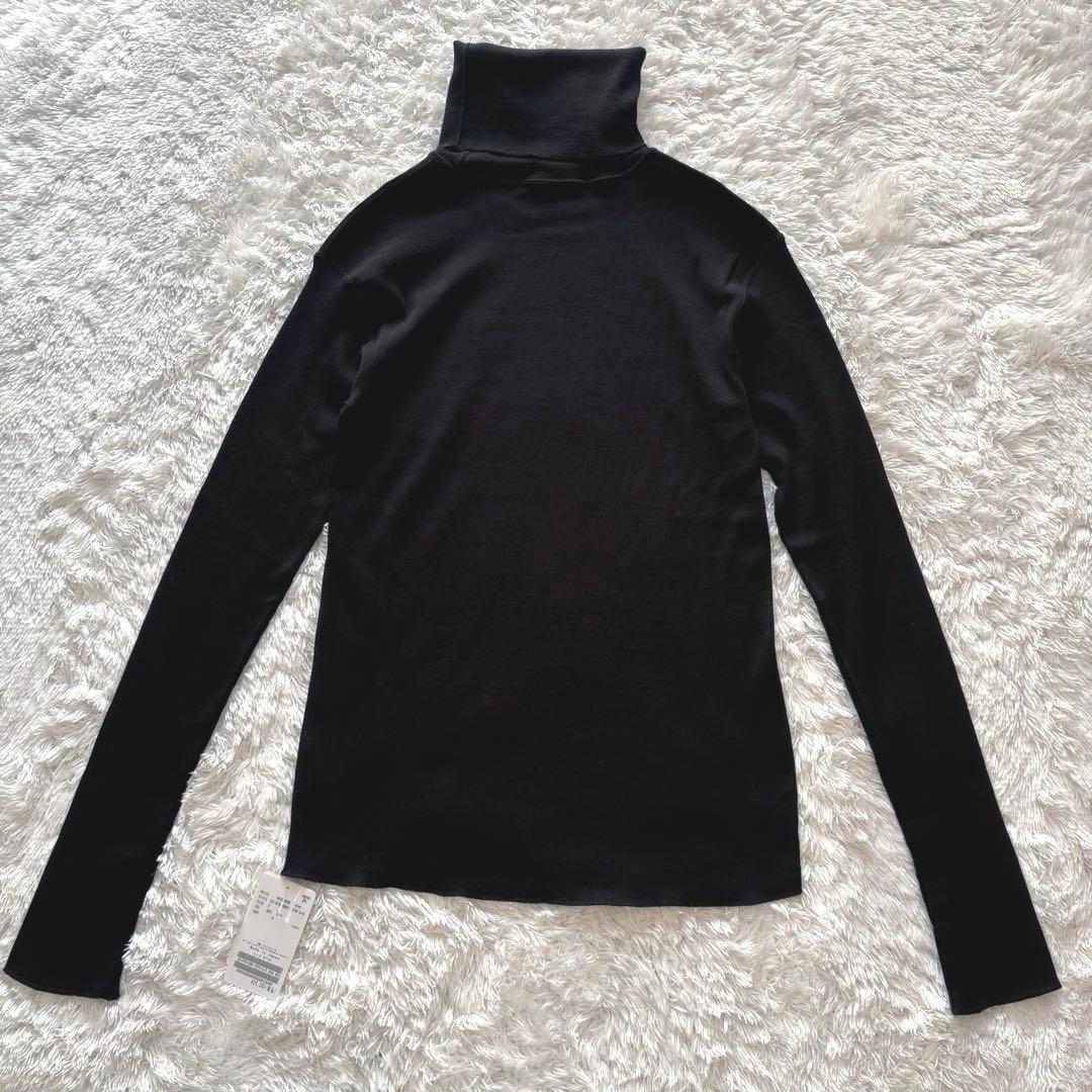 タグ付き未使用 Deuxieme Classe ribタートル 黒 23AW