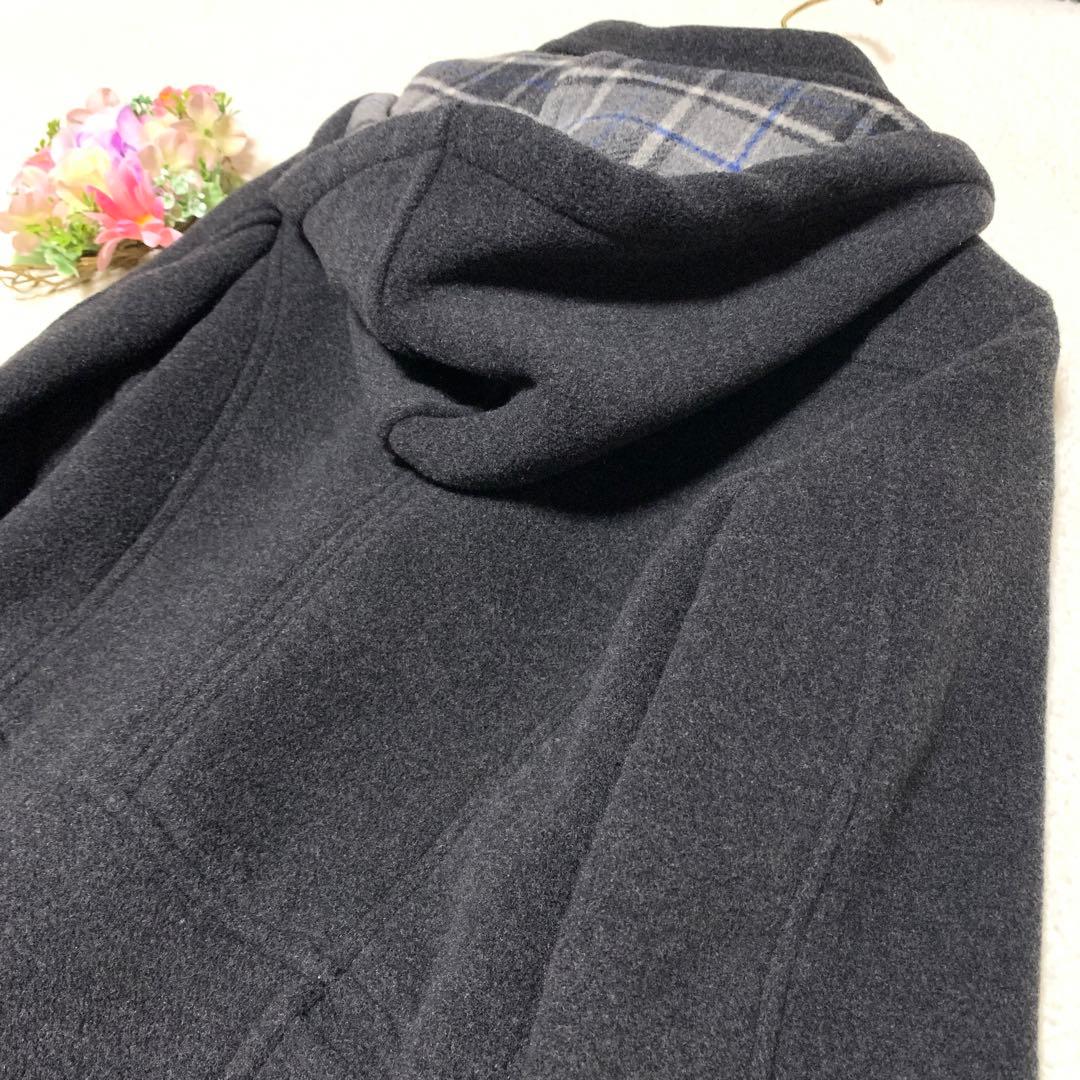 ★極美品　マックスマーラ　2wayダッフルコート　 艶レザー♡ふわウール　S Ｍ