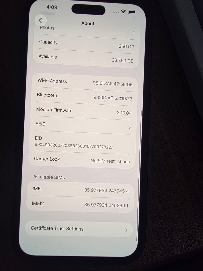 スマートフォン本体 Apple iPhone 15 pro max 256G