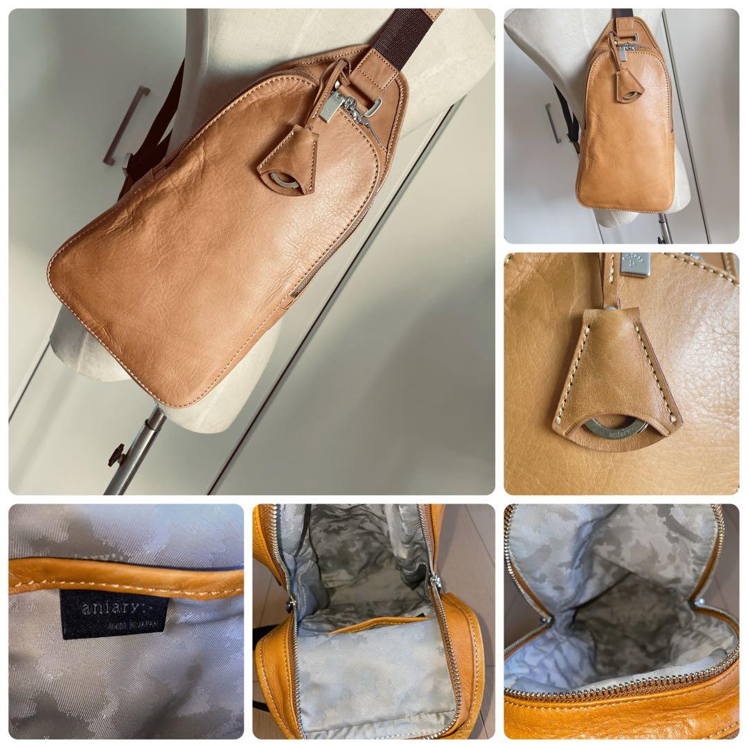 アニアリ Aniaryボディバッグ 01-07004 中古 キャメル