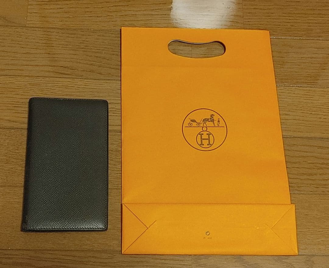 HERMES　エルメス 手帳カバー ヴォーエプソン 黒